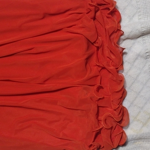 Nwt Sheer Flowy Orange Top - Picture 2 of 4